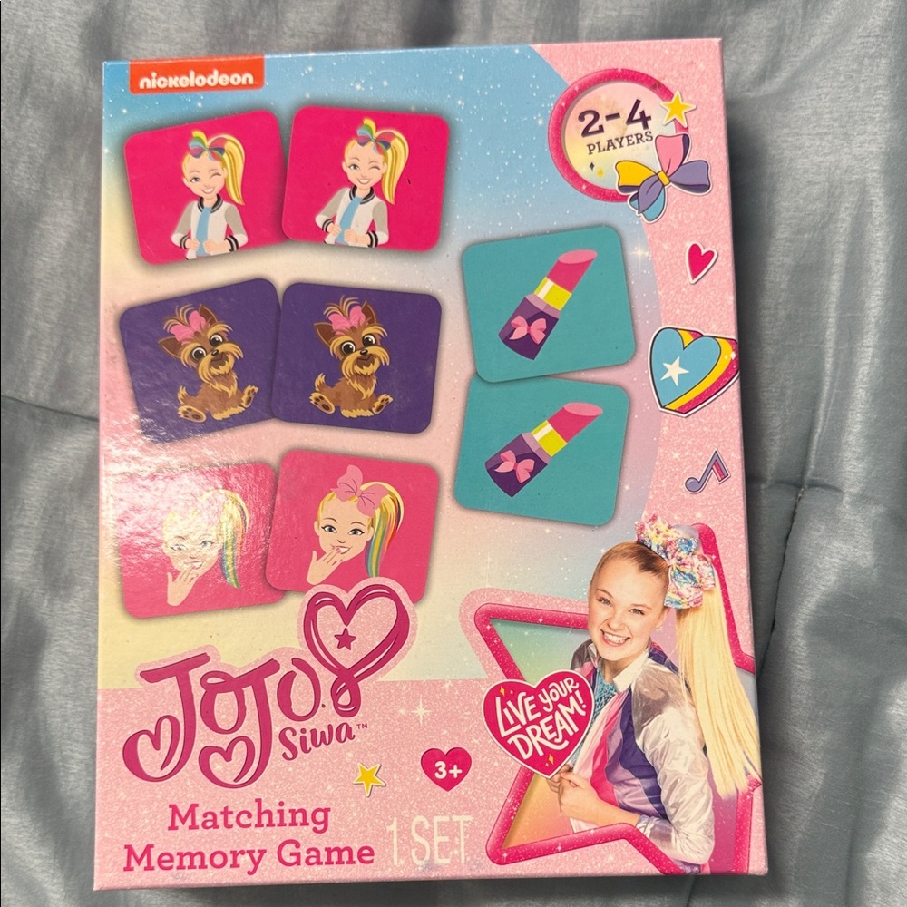 JoJo Siwa Matching Memory Game - Pink and Purple